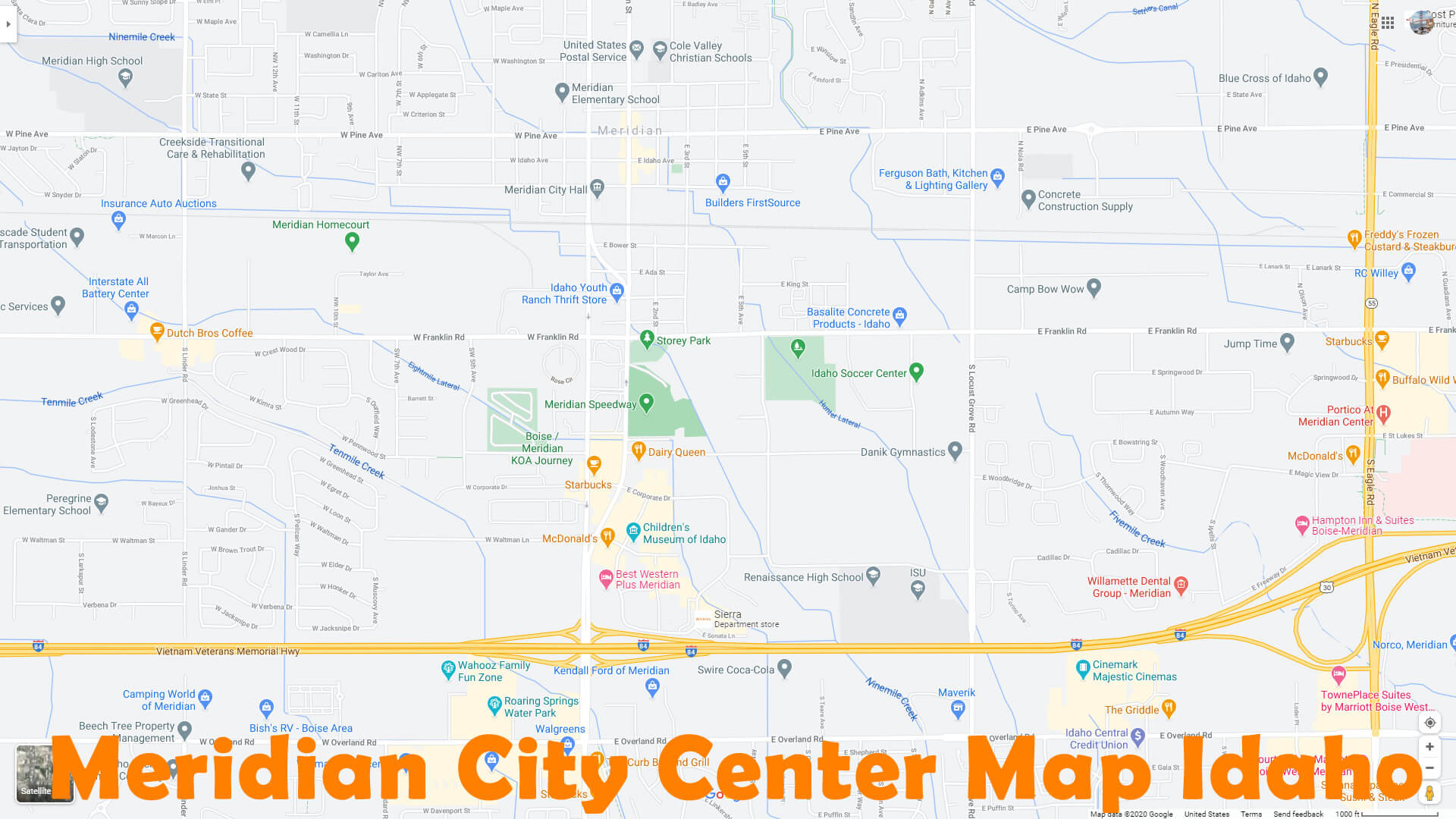Meridian City Center Map Idaho